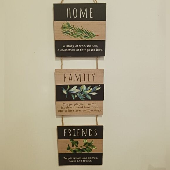 3 for $26 - Home Family Friends Decor Hanging Wall Door Sign - Picture 2 of 6